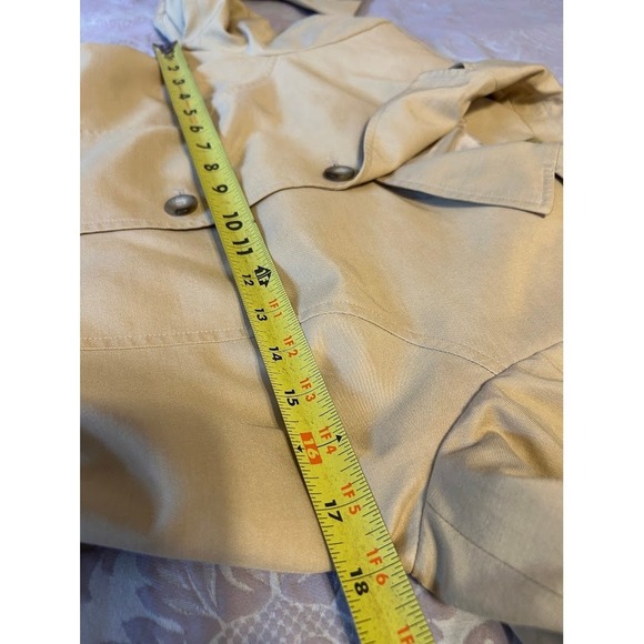 Caslon‎ Women's Gold Belted Silk Cotton Blend Blazer Jacket Size 2 - Picture 5 of 6